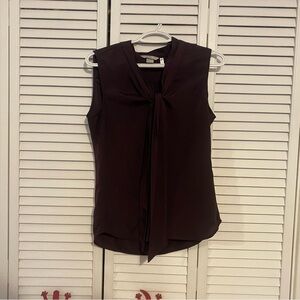 H&M Purple Sleeveless Top With Front Tie